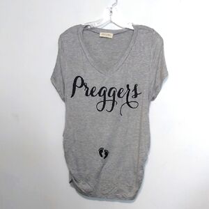French Pastry Gray Maternity Top "" - Size Medium